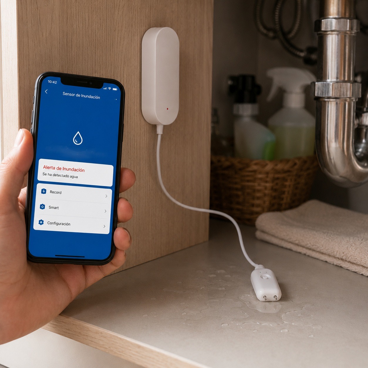 Sensor de Inundación Inteligente VHOME Wi-Fi - Imagen 3