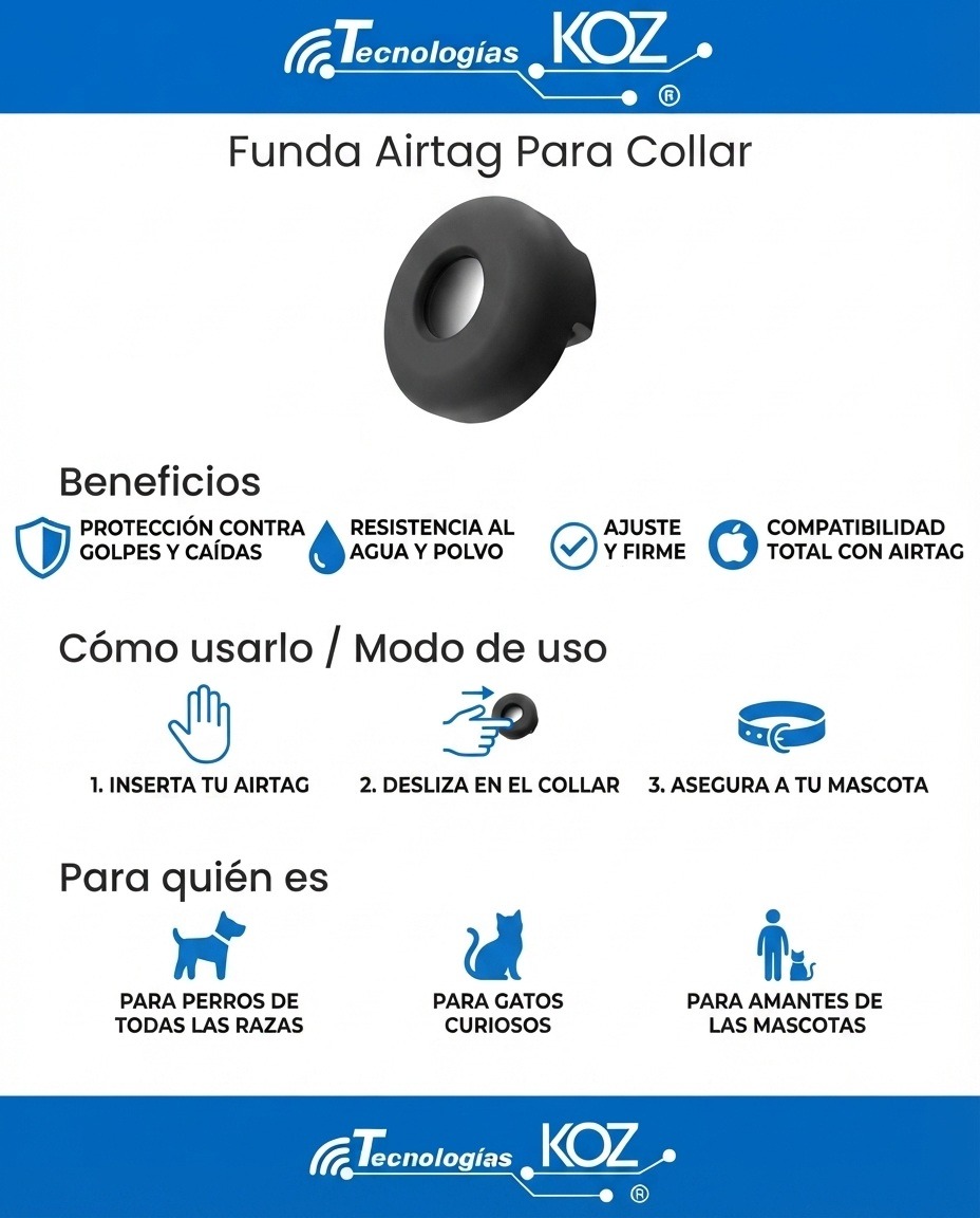 Funda de Silicona para AirTag: Localizador Antipérdida para Collar de Mascotas - Imagen 4
