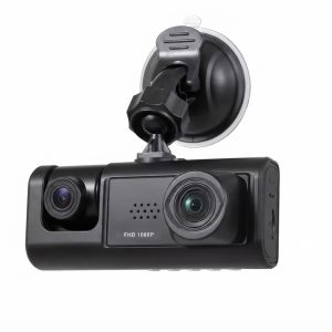 Dash Cam Cámara para Auto Dual 1080P HD (Frontal e Interior) con Visión Nocturna + MicroSD 32GB.