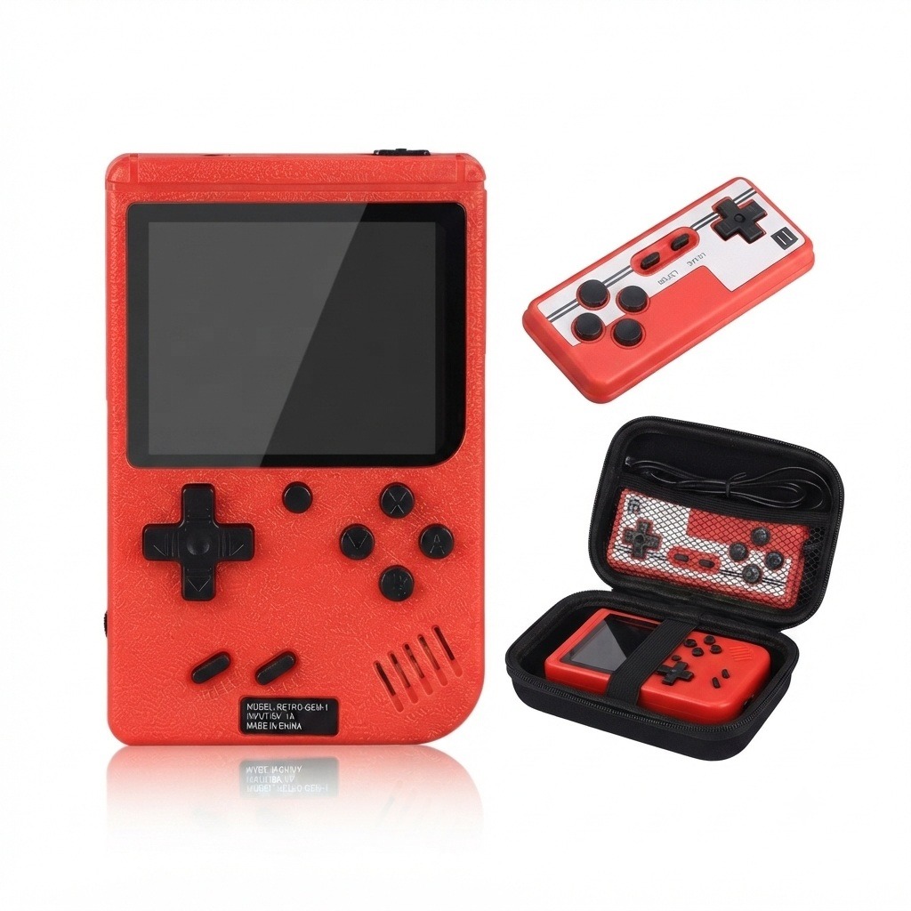 Consola Retro Portátil con Estuche - 500 Juegos Clásicos Incorporados