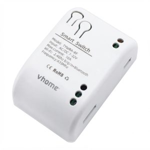 Interruptor Inteligente Wifi + RF Vhome (7-32V / USB 5V) para Portones y Chapas Eléctricas.