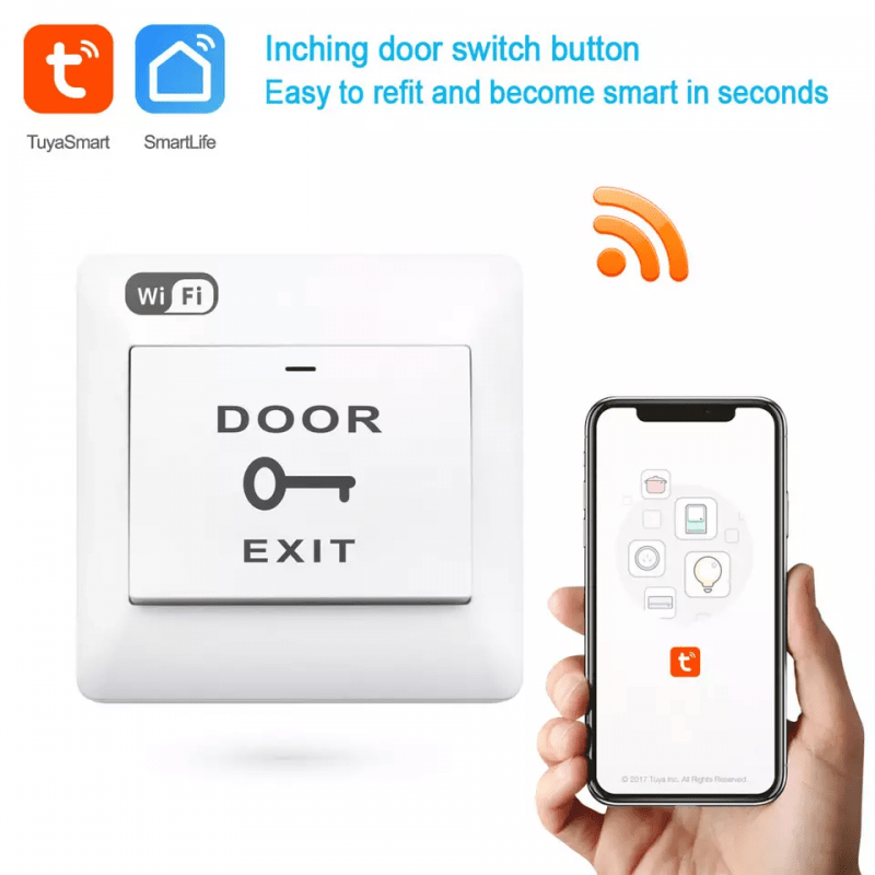 Pulsador Wifi Vhome Botón De Salida Chapa Portón Compatible con Alexa y Google - Imagen 5