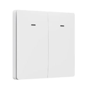Interruptor Inteligente Wifi mecánico 2 botones Blanco