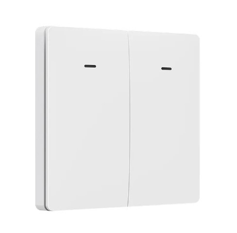 Interruptor Inteligente Wifi mecánico 2 botones Blanco
