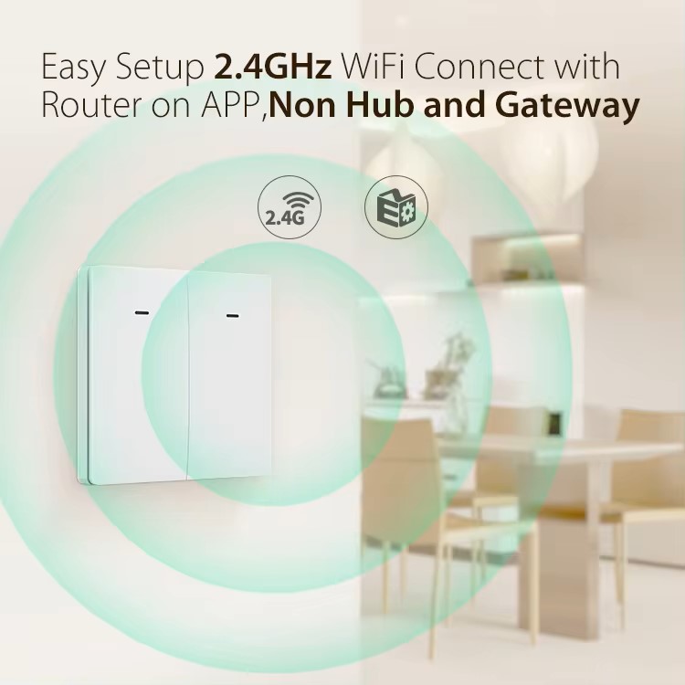 Interruptor Inteligente Wifi mecánico 2 botones Blanco - Imagen 7