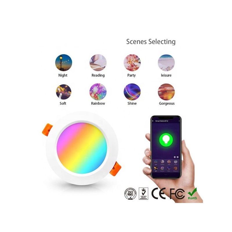 Plafón Led 10W RGB Smart Life Wifi embutido - Imagen 4