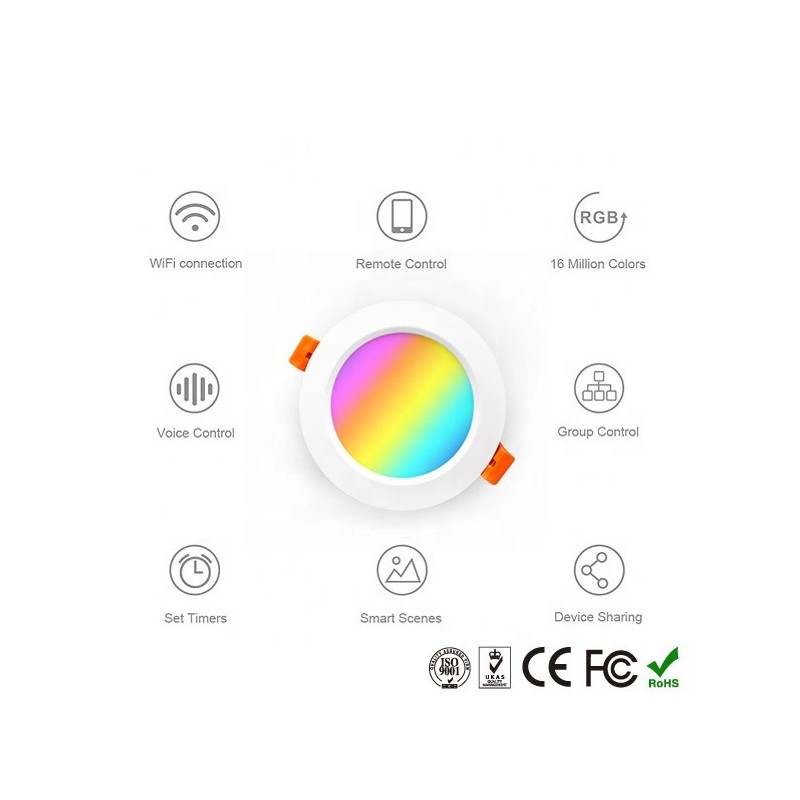 Plafón Led 10W RGB Smart Life Wifi embutido - Imagen 3